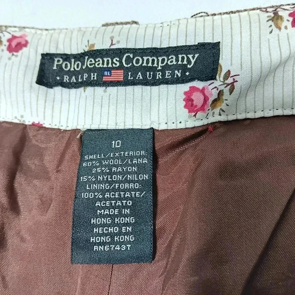 Ralph Lauren VINTAGE Polo Jeans Company  Ladies Wool blend Cargo pants. Size 10 - Picture 9 of 14